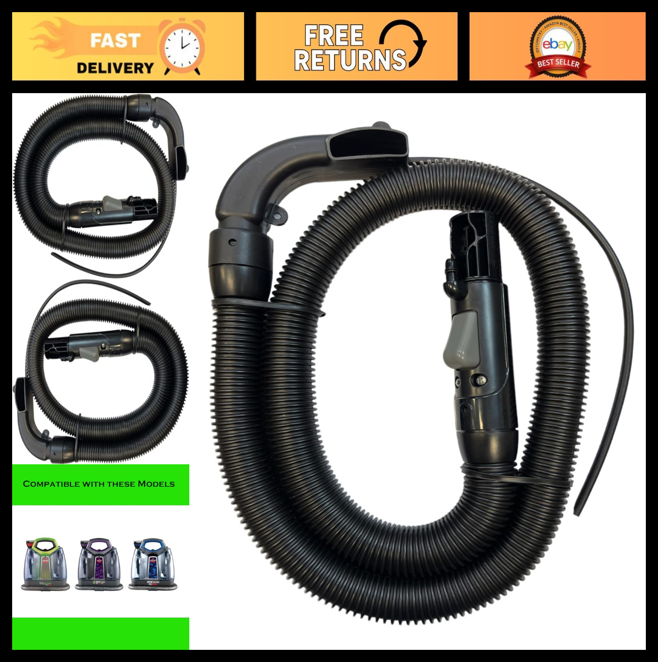 Premium Replacement Hose 1606127 for Bissell Little Green & SpotClean Vacuums gallery