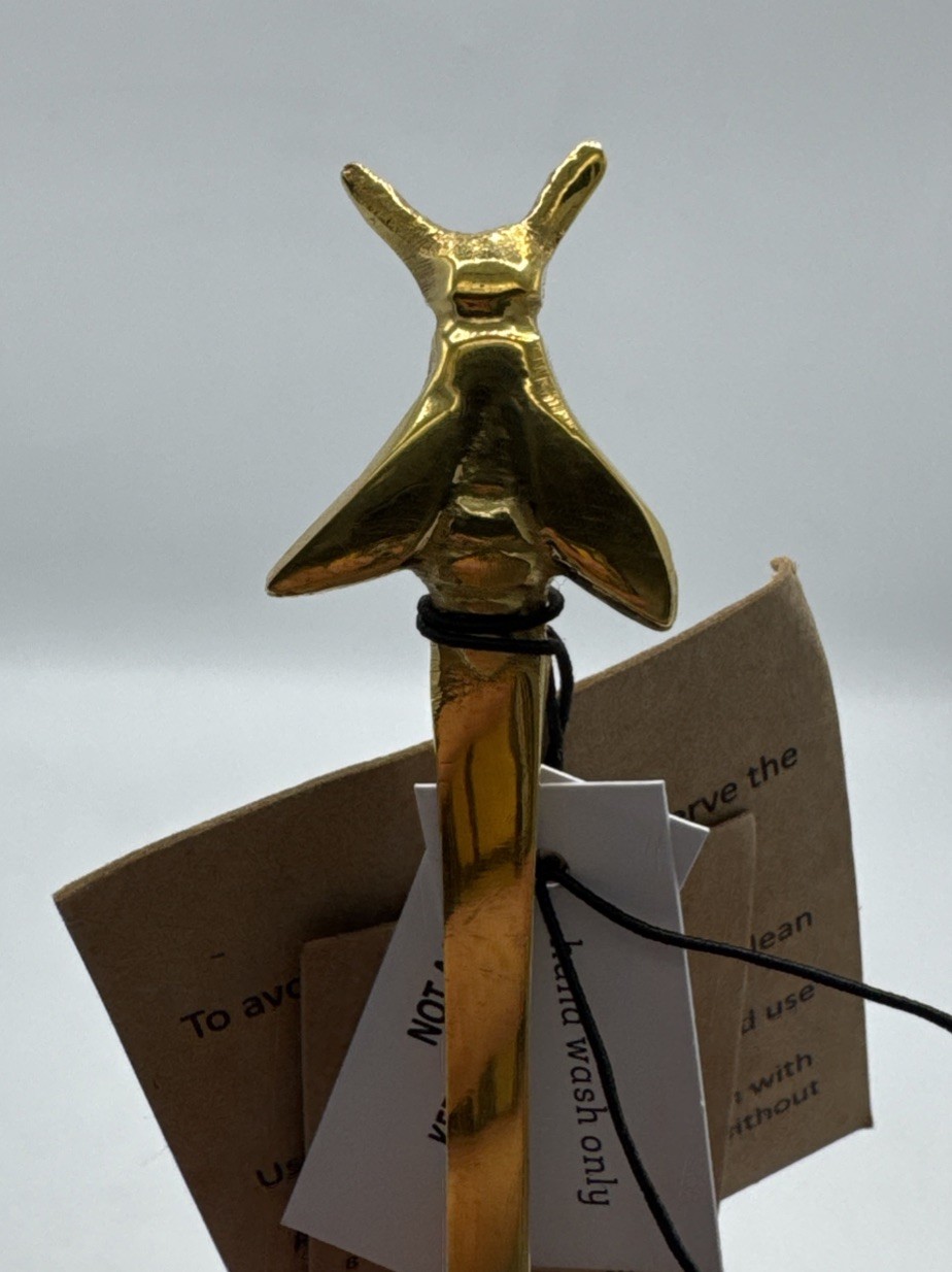 Creative Co-Op Bumble Bee Gold Brass Spoon Tea Coffee gallery