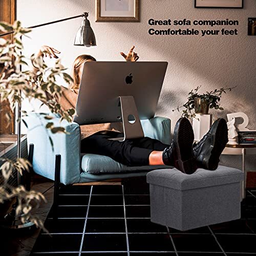 LINMAGCO Small Storage Ottoman Stool Foot Rest Stool Assorted Sizes , Colors gallery