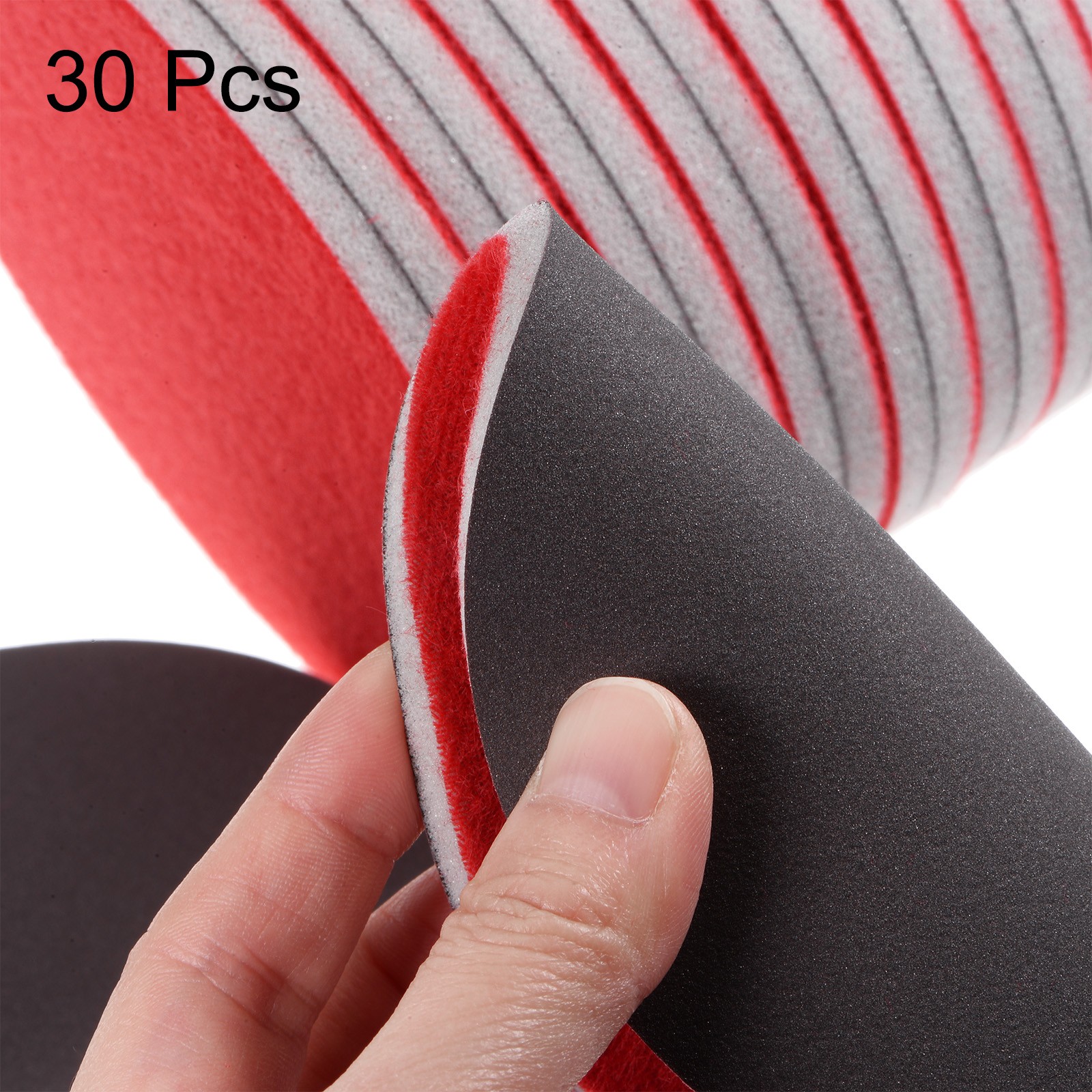 30sets 800 Grit Sanding Sponge 5 Inch Hook and Loop Sponge Sanding Disc Wet/Dry gallery