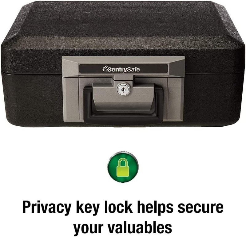 Classified Fireproof Safe Box with Key Lock - Secure Storage 6.3x15.3 Inches gallery