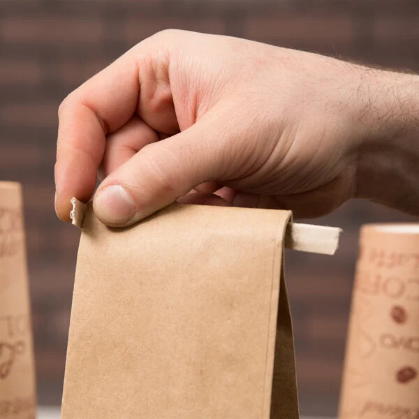 100 Pack 1/2 lb Coffee Bag w/ Reclosable Tin Tie gallery