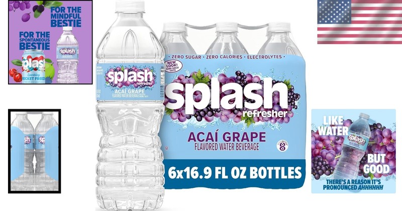 Refreshing Acai Grape Flavored Water Bottles - 6-Pack, 16.9 Fl Oz - Zero Sugar gallery