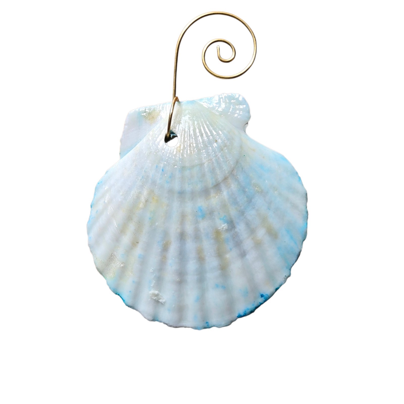 Handmade Alcohol Ink Seashell Ornament Decor Resin Sealed Coastal Boho gallery