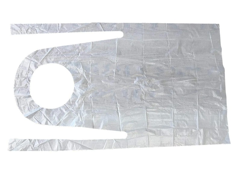 100 Count Bib Style Disposable Poly Aprons, Individually Wrapped, 28 x 46 Inc... gallery
