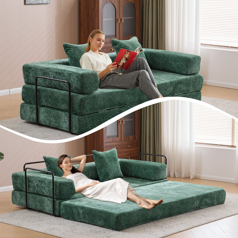 Floor Couch,Compression Sofa,Convertible Floor Sofa Bed-with Pillow Back Support gallery