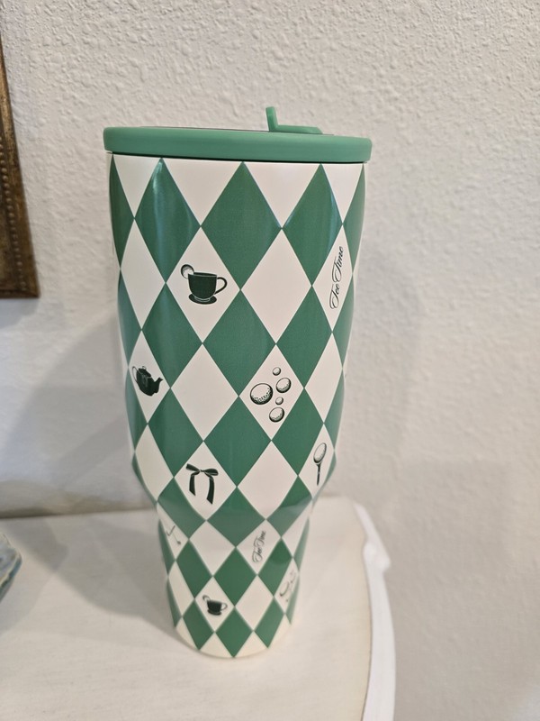 Hydro Jug 40oz Tee Time Green Checkered Golf Theme Tumbler No straw gallery