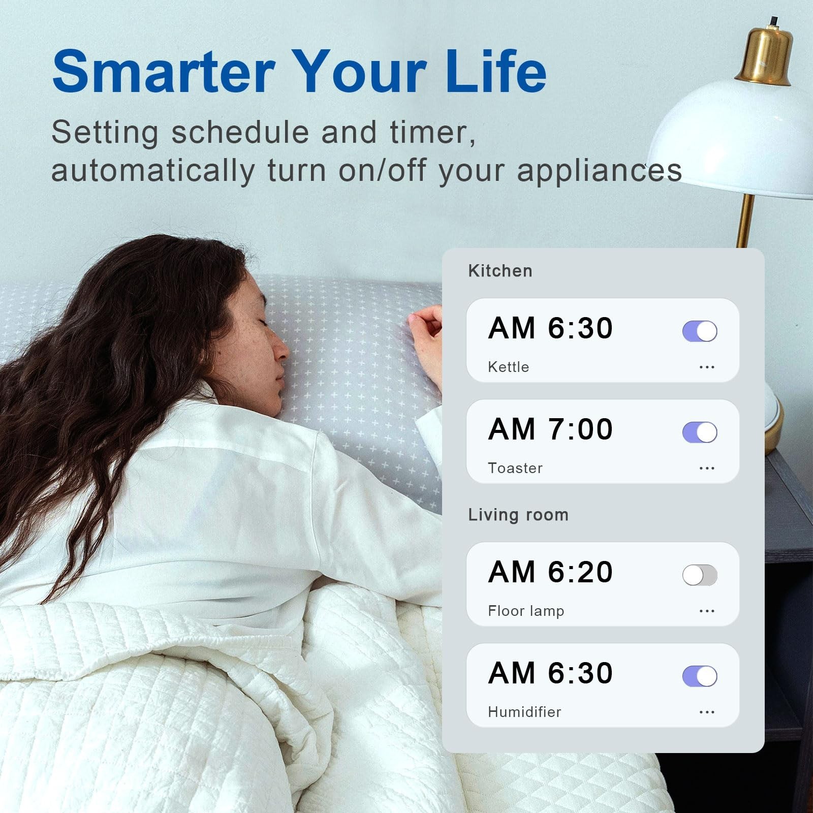 Smart Outlet with Matter, App & Voice Control, No Bridge, Works with Apple Ho... gallery
