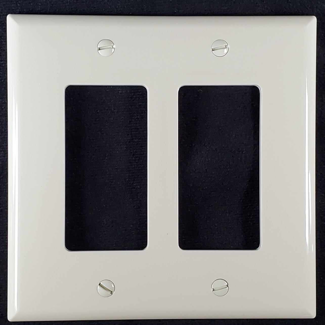 Ivory 2 Gang Decorator Rocker Mid-Size Unbreakable Wallplate GFI Cover PJ262V gallery
