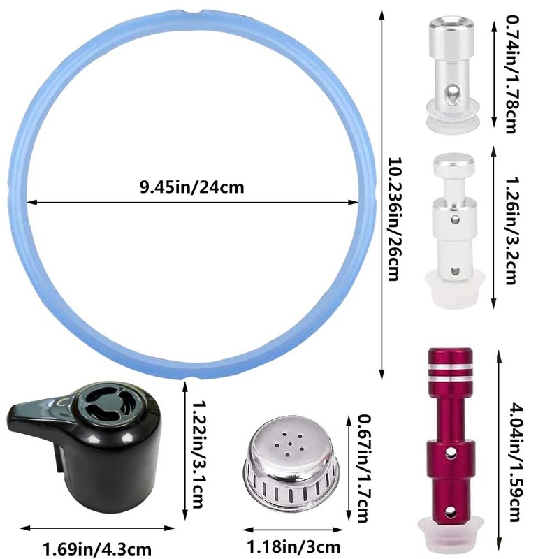 Sealing Ring and Steam Release Handle,Float Valve Replacement Parts with Blue gallery