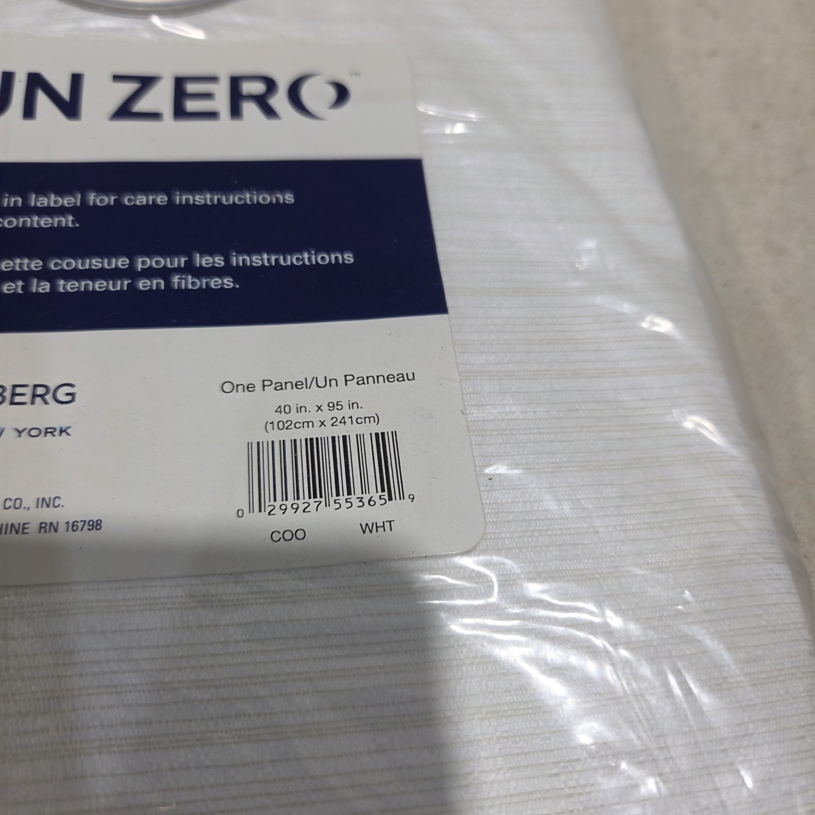 2 packs Sun Zero Lichtenberg Light Filtering Grommet Panel White 40x95 Polyester gallery