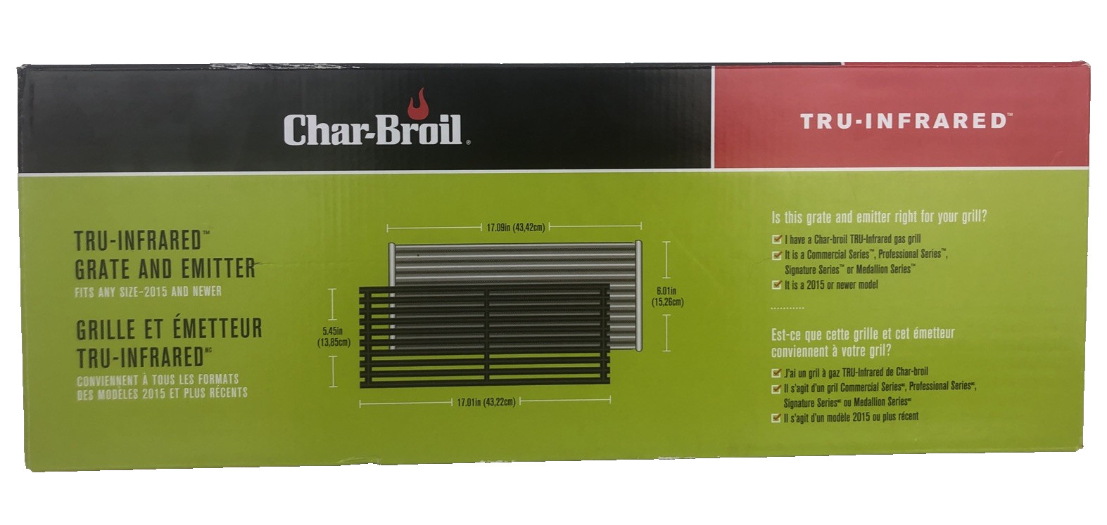 Char-Broil Tru-Infrared Cooking Grate & Emitter 2015 and Later Part Number 7527 gallery