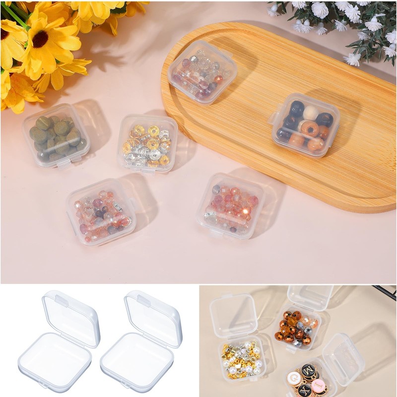 6 PCS Mini Clear Plastic Jewelry Box, Earplug 1.34 × × 0.7 inches, gallery