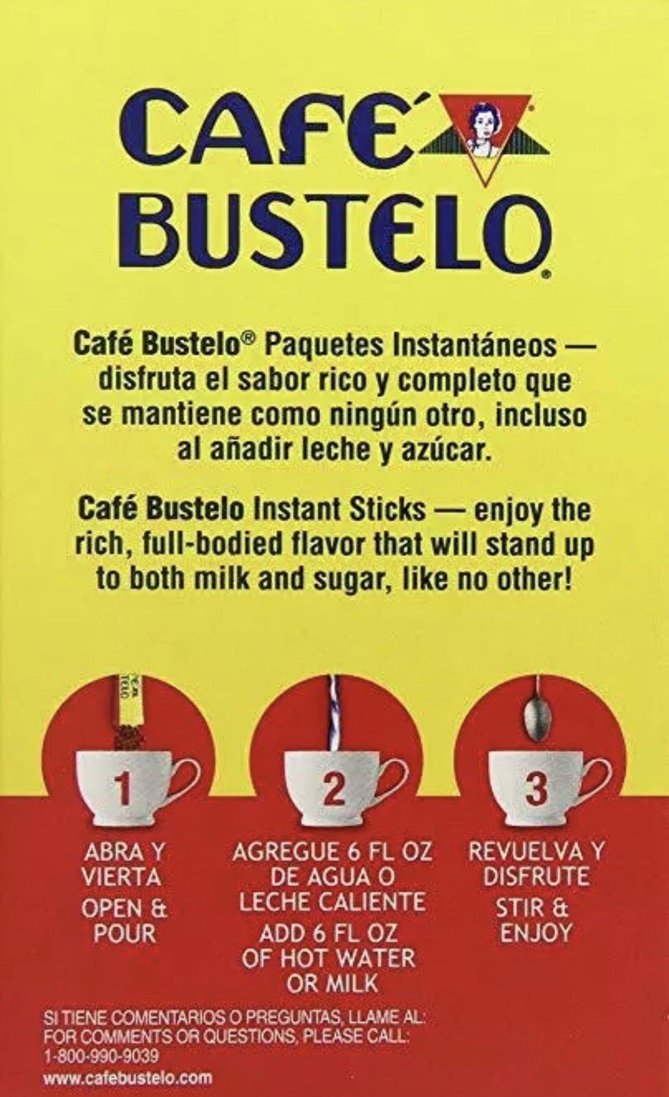 ( 2 Pack) Cafe Bustelo Instant Coffee Single Serve Packets, 6 Count gallery