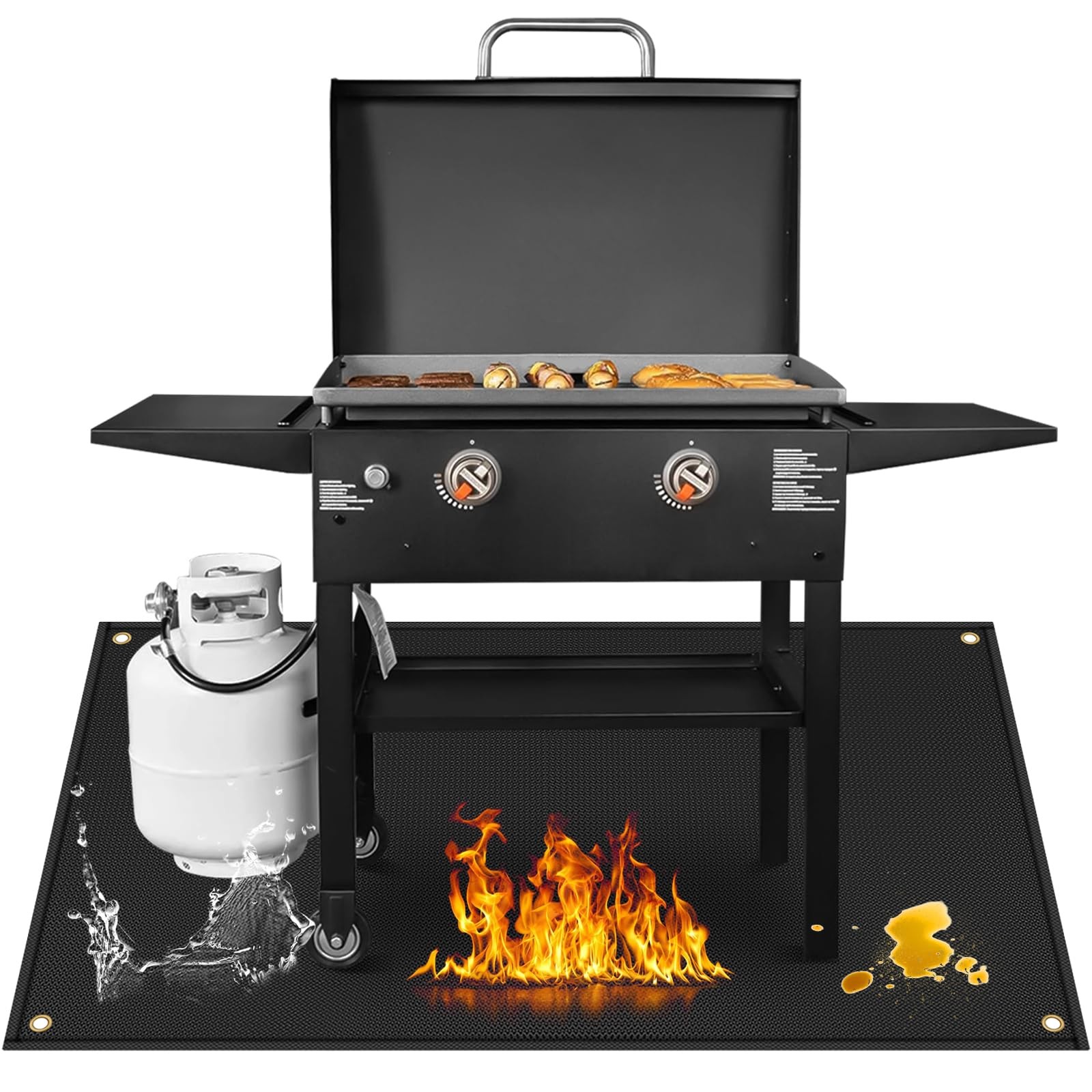Grill Mats for Outdoor Grill Compatible with Blackstone 28 & 36in Griddle to ... gallery