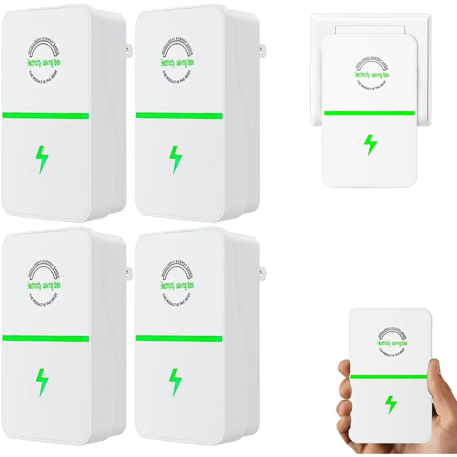 4pcs Smart Electricity Saving Box Plug-In Power Saver 90V - 250V US Outlet gallery
