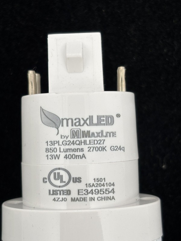 ⚡️4-pack MaxLED Horizontal Directfit 26Watt Replacement CFL⚡️13PLG24QHLED27 🐕 gallery