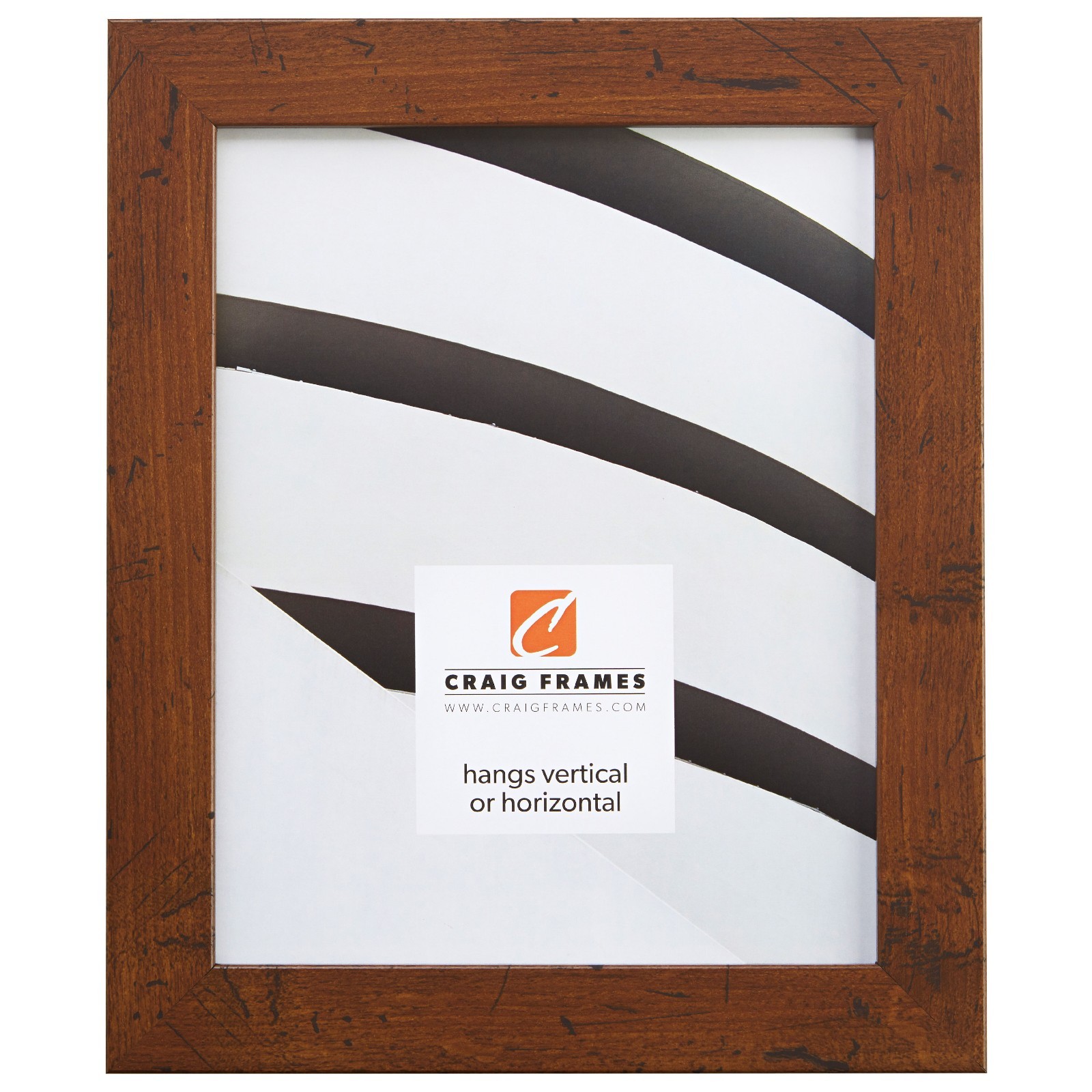 Craig Frames 1.25" Wide Distressed Rustic Brown Picture Frames & Poster Frames gallery