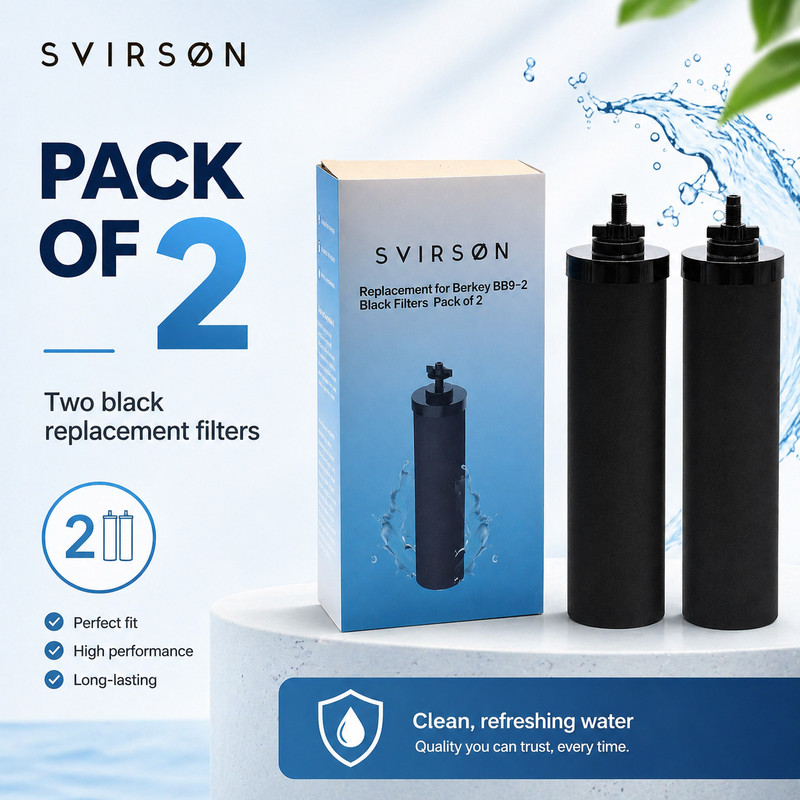 2 Pack BB9-2 Black Water Filter Replacement for Berkey Gravity System gallery