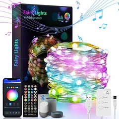32.8FT LED Indoor String Lights 132LED,with Music Mode Remote App Control RGB
