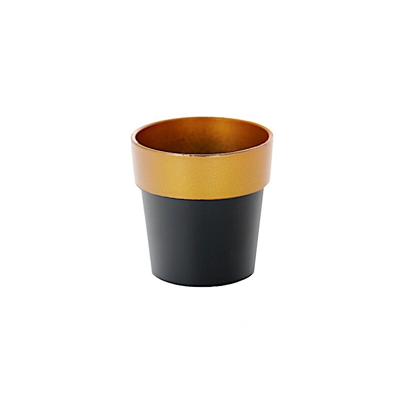 6 pcs 3-Inch Metallic Round PLASTIC FLOWER PLANT POTS Wedding Party Supplies gallery