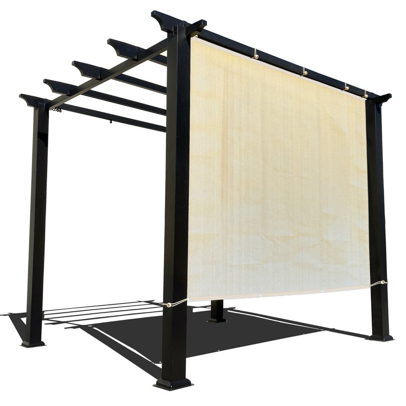 Alion Home© Shade & Privacy Panel Mesh Tarp Grommets 90% UV Block Banha Beige 2S gallery