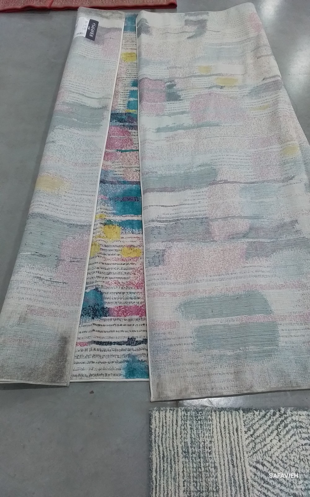 PINK TURQUOISE 8'-0" x 8'-0" Back Stain Rug Reduced Price 1172782170 LLN375U-8SQ gallery