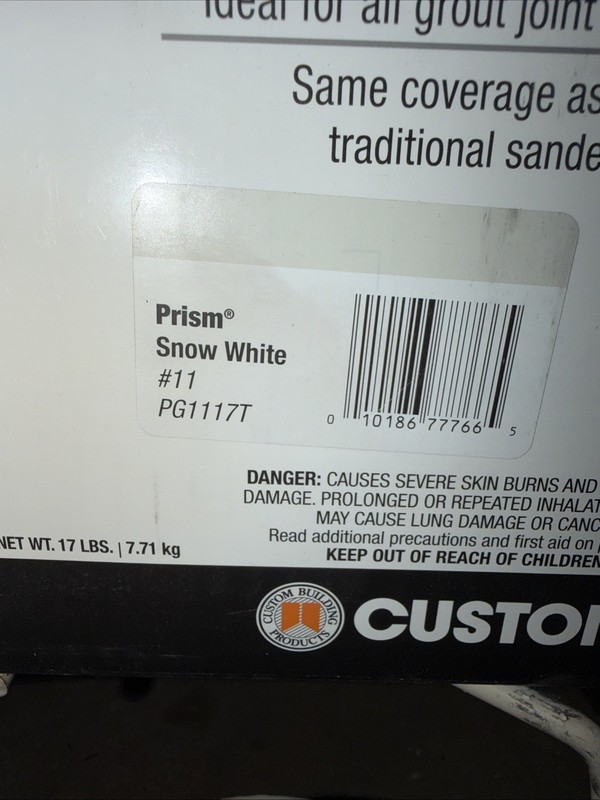 Custom Prism Ultimate Performance Grout Sanded 17 lb NEW CHOICE 11 COLORS gallery
