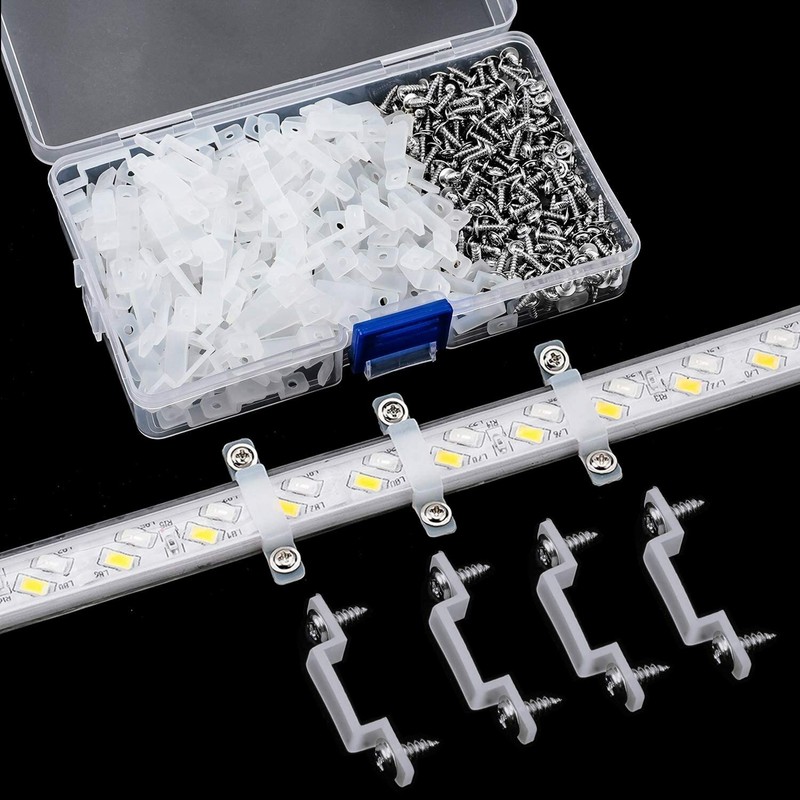 LED Strip Light Mounting Brackets , Silicon Fixed Clips with Screws gallery