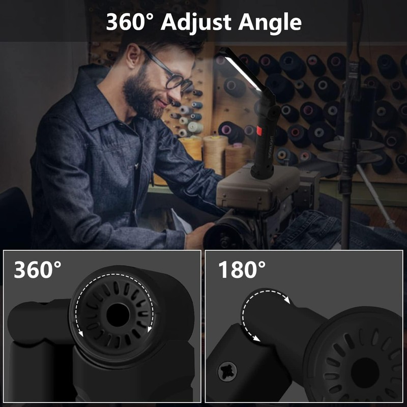 4-Pack Rechargeable Work Lights with 700 Lumens & 5 Modes - Perfect for Repairs gallery