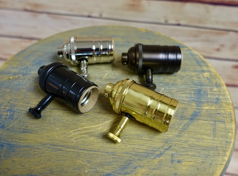 Solid Brass Dimmable Light Socket, Vintage Industrial Lamps, Full Range Dimmer gallery