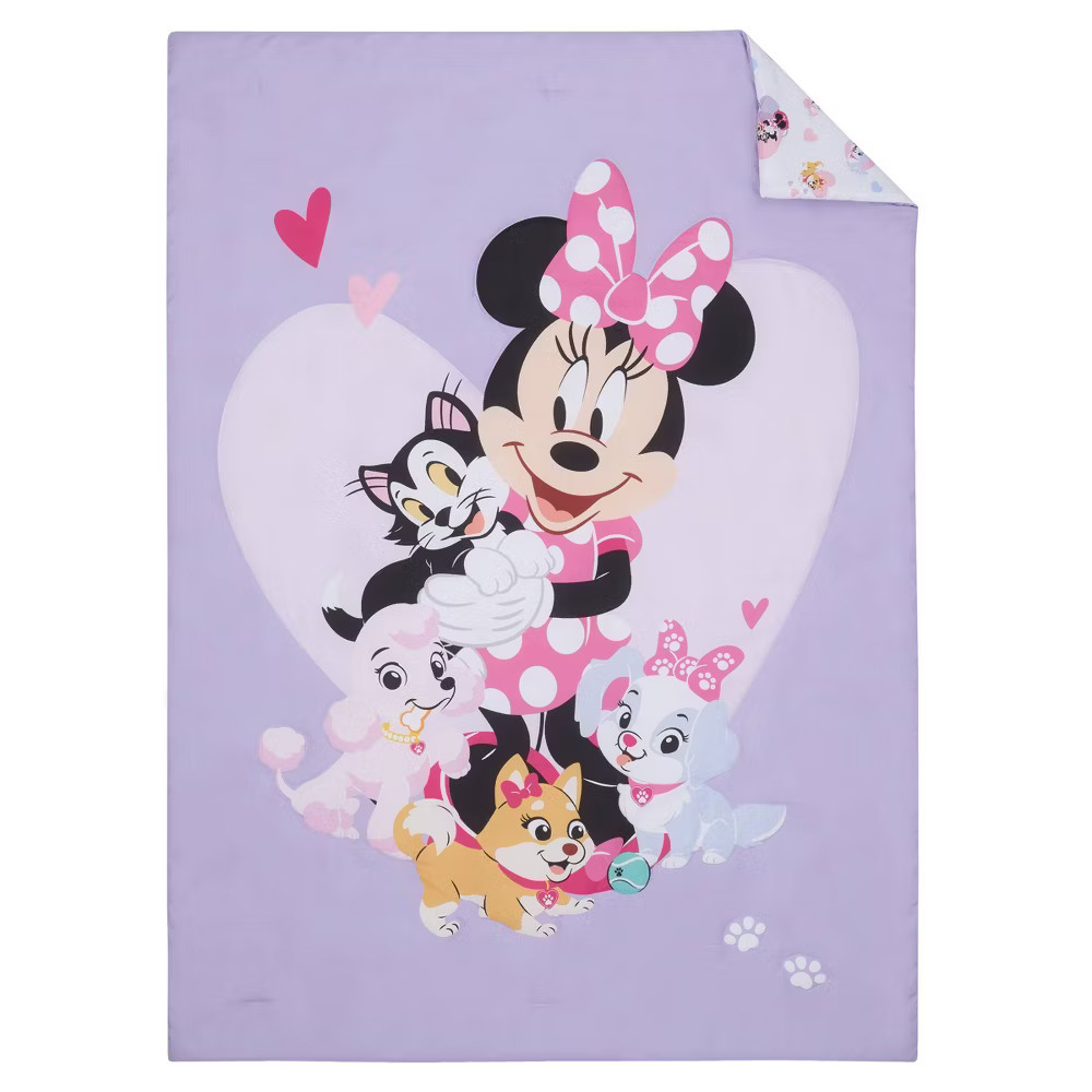 4pc Toddler Minnie Mouse Reversible Bed Set gallery