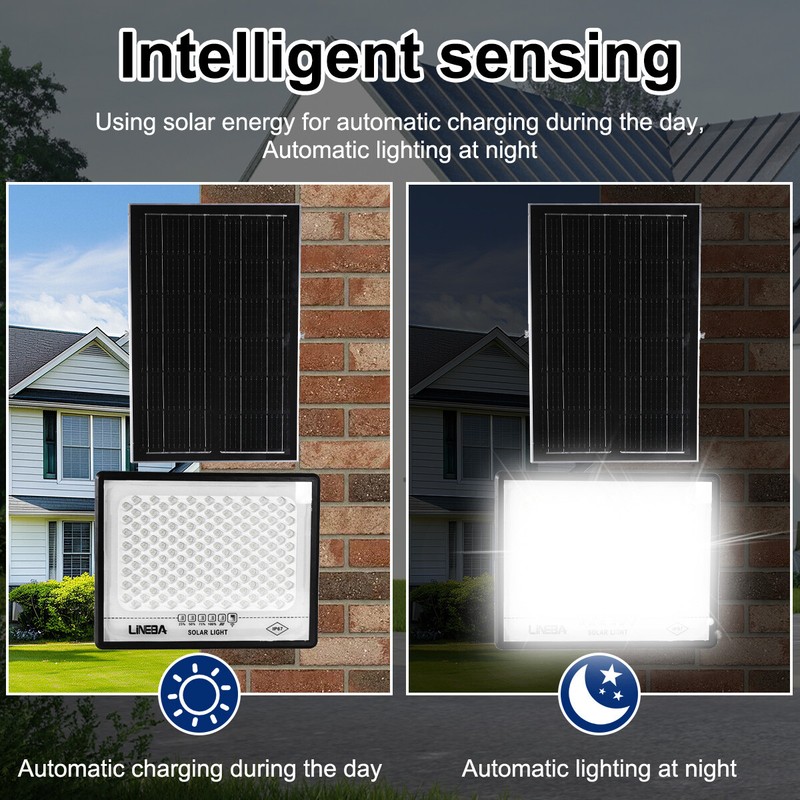 10000000LM LED Solar Security Light Outdoor, IP67 Waterproof Outdoor Flood Light gallery