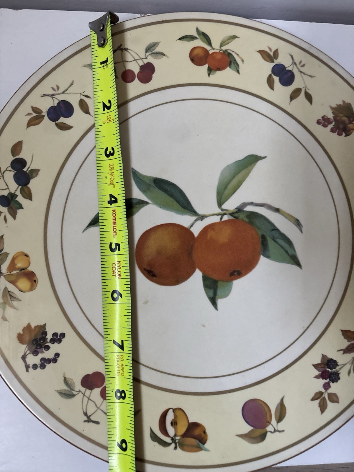 Royal Worcester Evesham Vale Cork Backed Trivet Fruit Hot Plate England Kitchen gallery