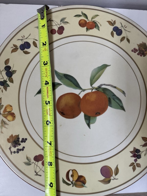 Royal Worcester Evesham Vale Cork Backed Trivet Fruit Hot Plate England Kitchen gallery