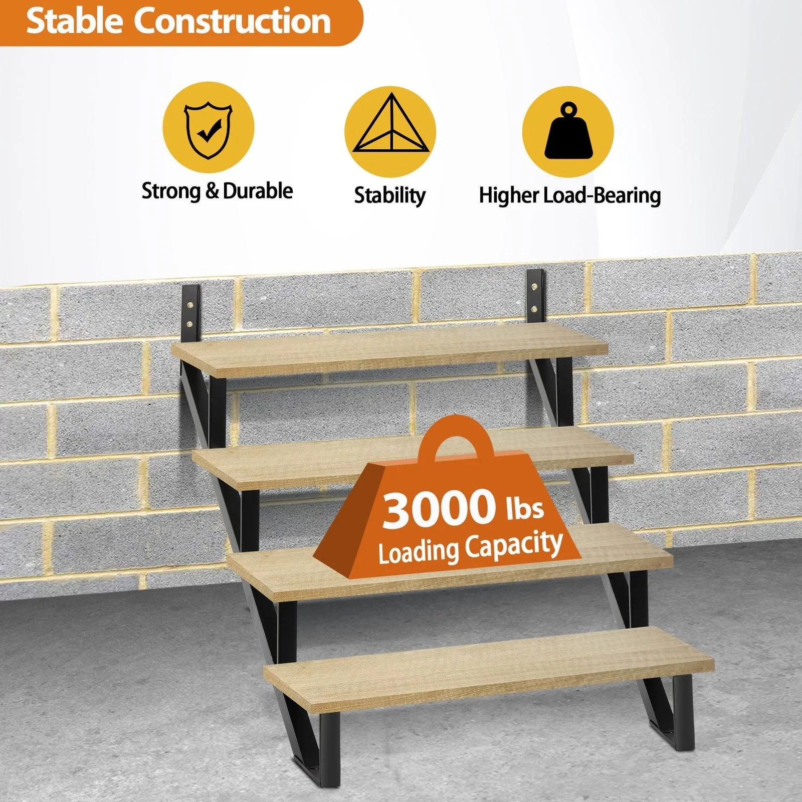 Steel Stair Step Riser 2 Pack, 4-Step Steel Stair Stringer, One Step Stair St... gallery