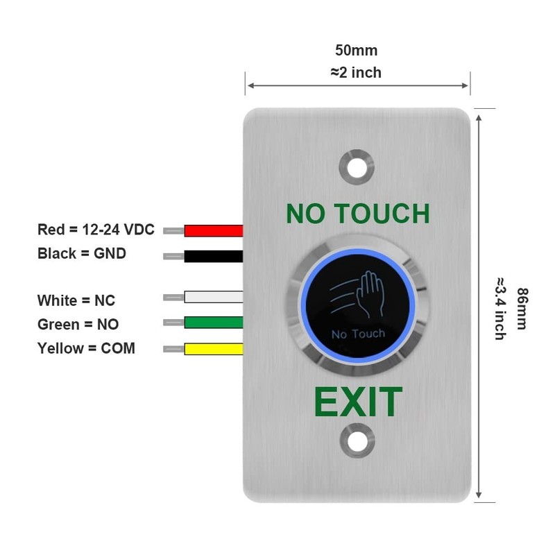 Touchless Activation Button Stainless Steel 12CM Distance for Convenient Use gallery