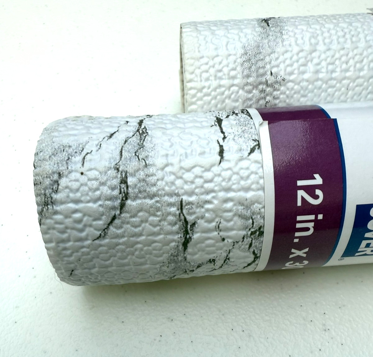 Magic Cover Vinyl Non-Adhesive Shelf Liner 2 Rolls 12"x30" each Gray Marble gallery