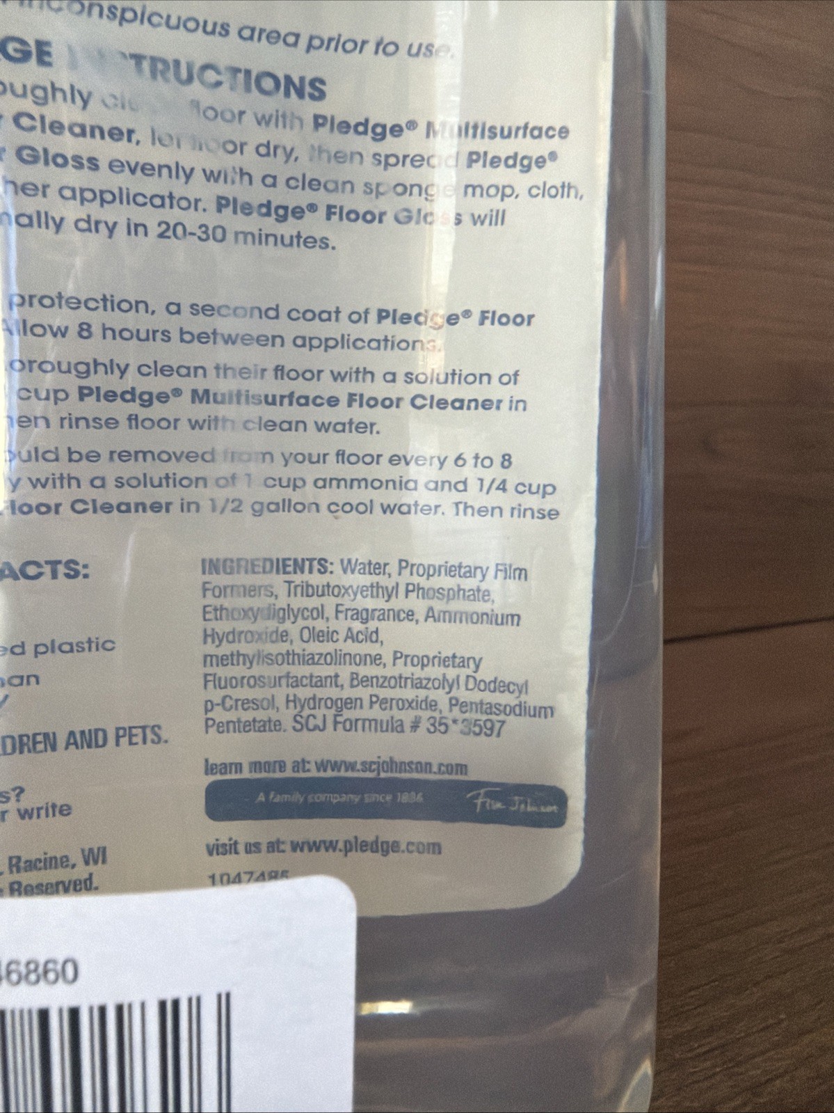 Pledge Revive It Original Floor Gloss Cleaner Long Lasting Shine 27oz New NOS gallery