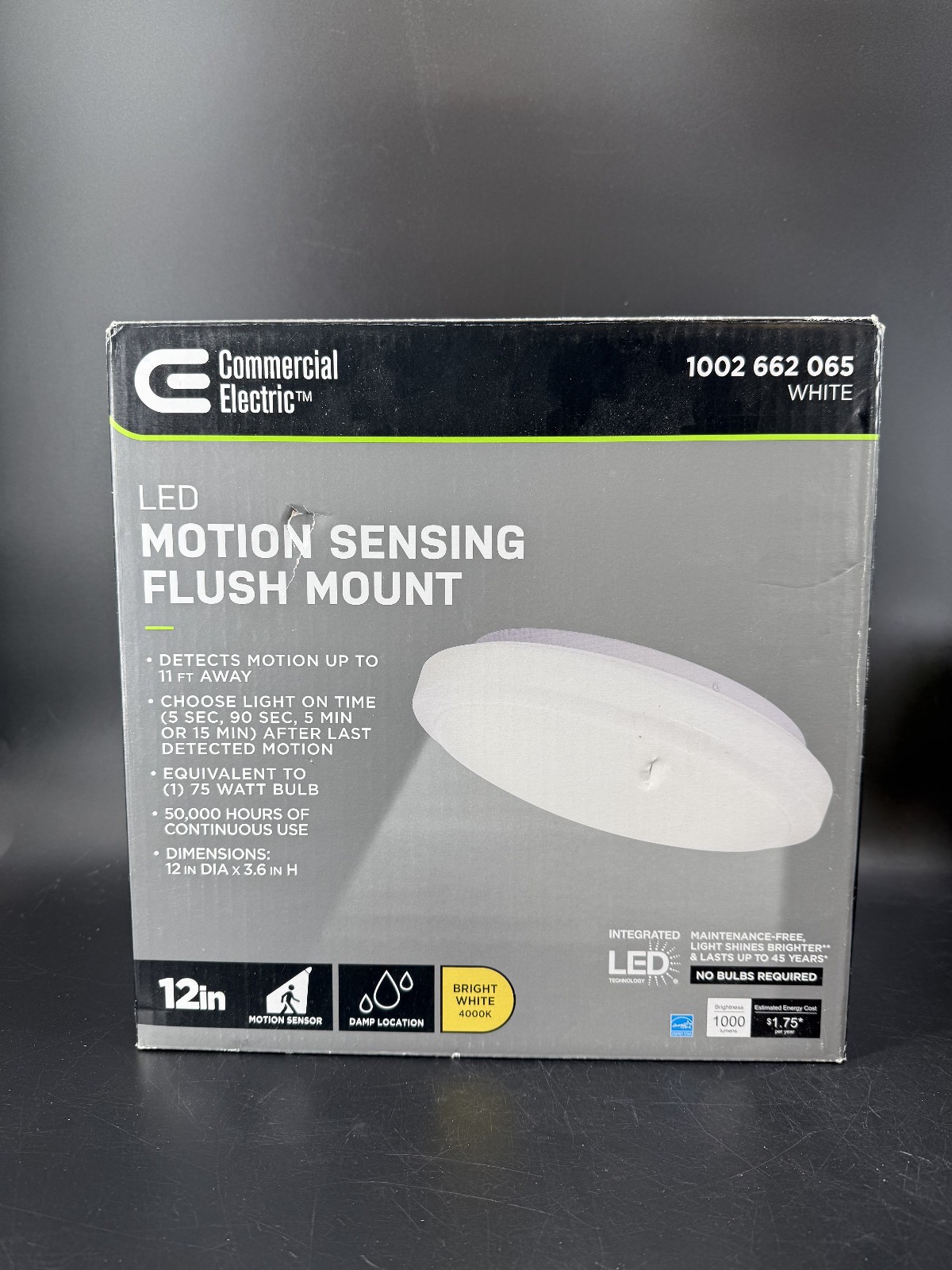 Commercial Electric 12 Inch Motion Sensing Closet LED Flush Mount Light gallery