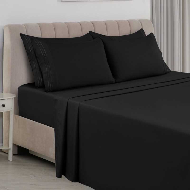 1800 Series Bed Sheets 6 Pcs Extra Comfort Hotel Collection Bedsheet Set gallery
