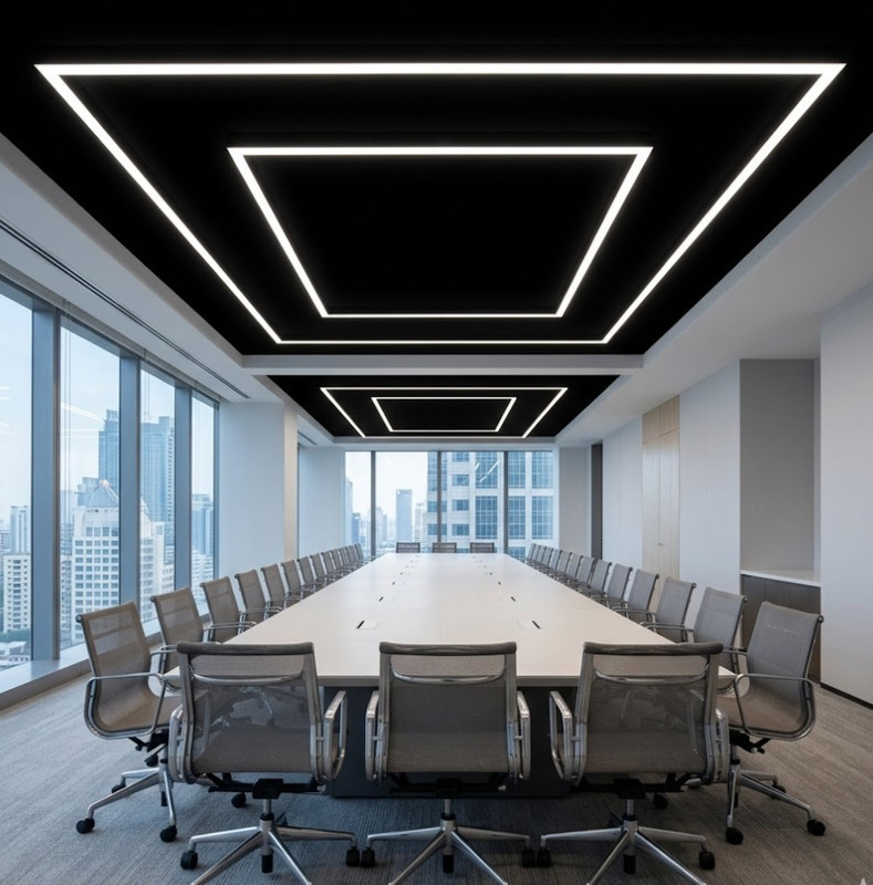 LED Garage Ceiling Light Double Rectangular Frame gallery