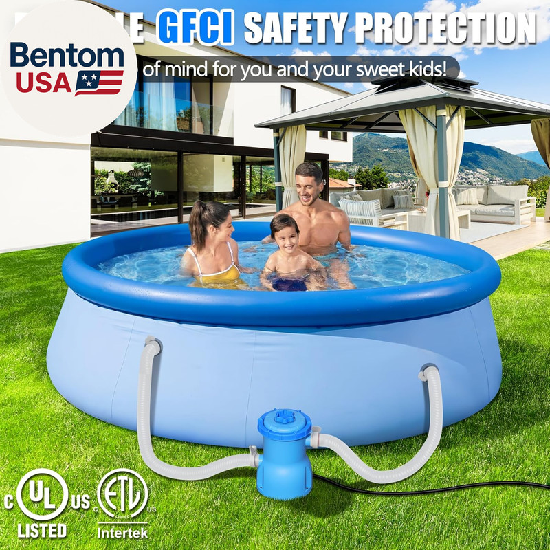 300 GPH Pool Filter Pump for Small above Ground Pools, ETL Certified Pool Cartri gallery