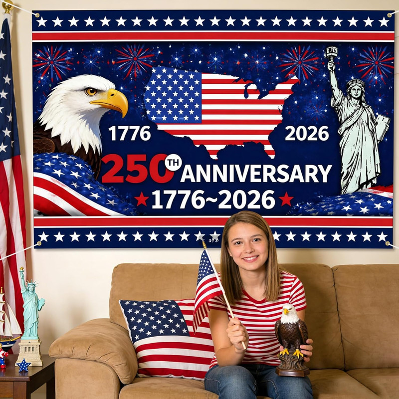 7x5 FT American Flag Backdrop for 250th Anniversary & Independence Day Events gallery