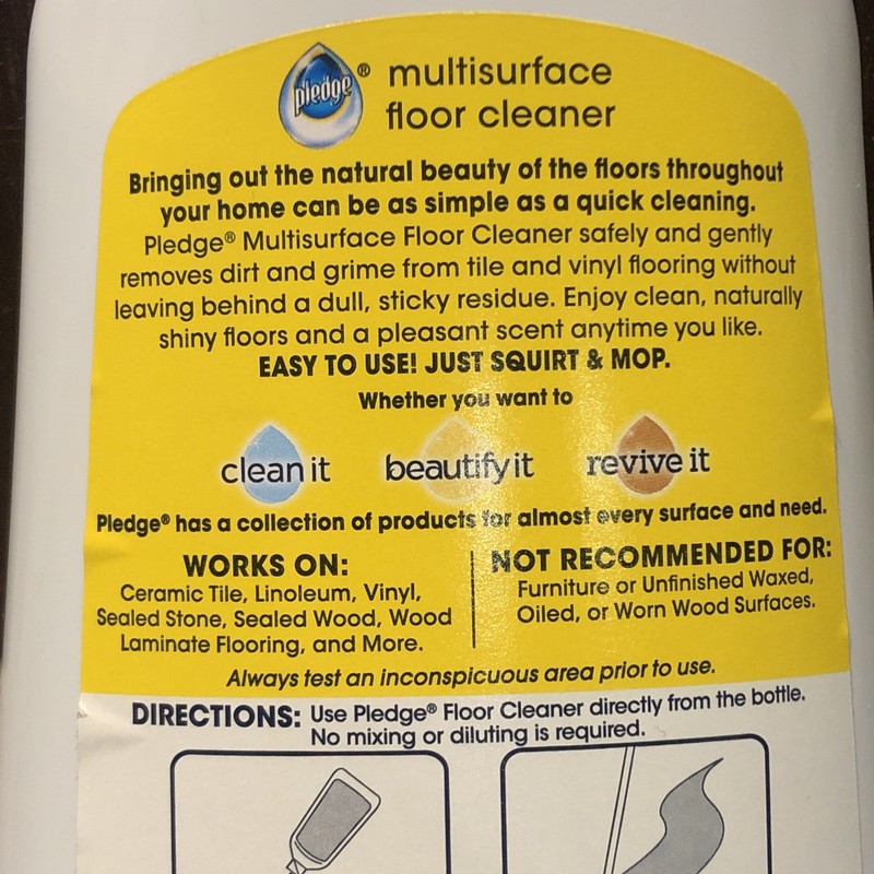 Pledge Clean It Multisurface Floor Cleaner Rainshower, 27oz gallery