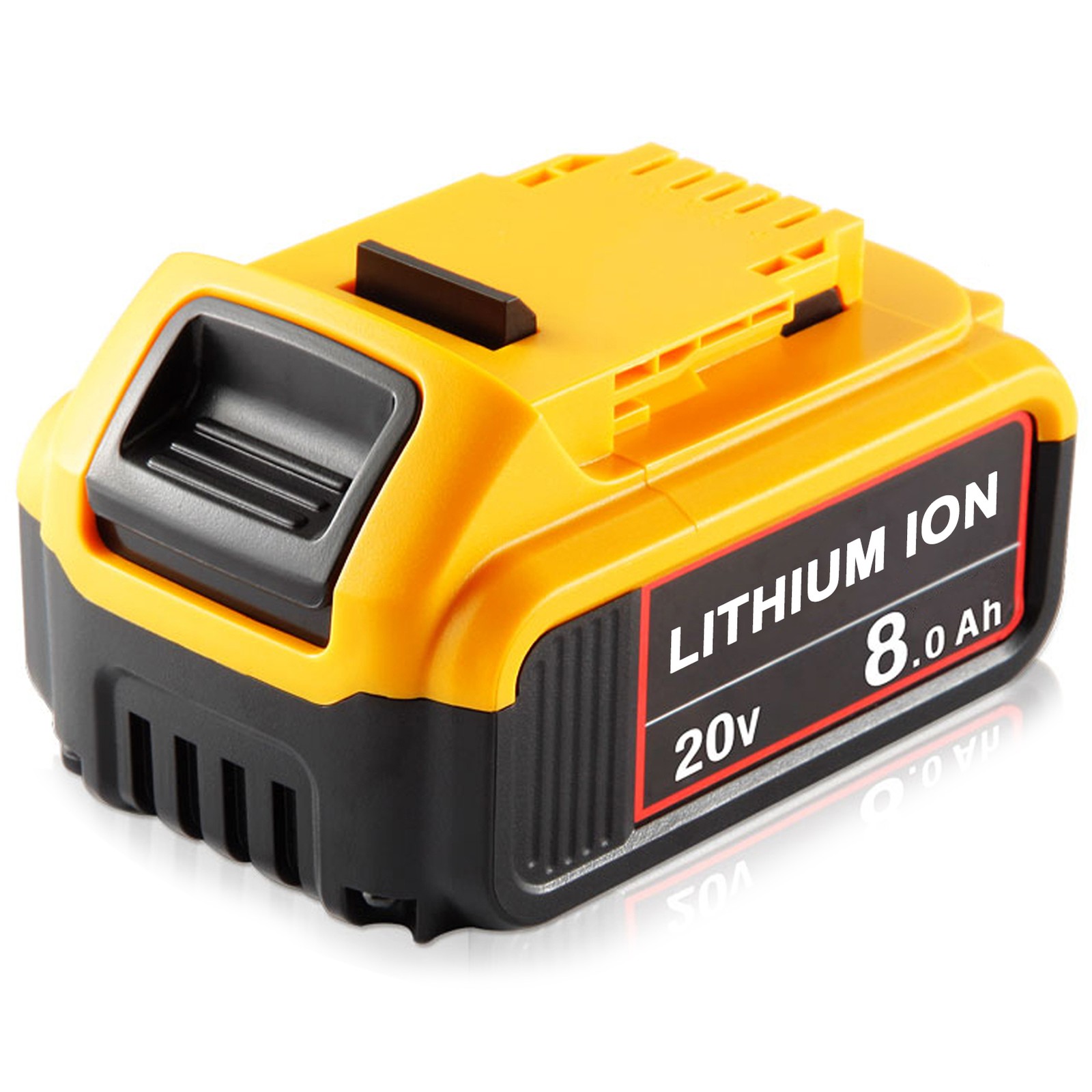 1-6 Pack 20V For DeWalt 20 Volt Max 8.0AH Lithium Ion Battery DCB206-2 DCB201 gallery