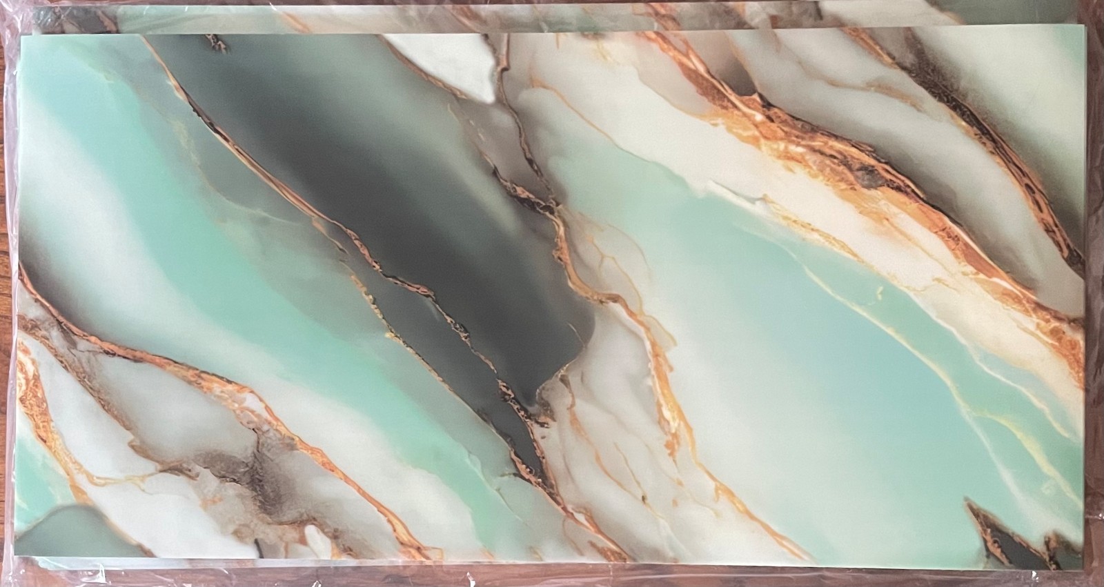 40pcs Marble Backsplash Tiles Stick Waterproof Foam Panels PVC Wall Sticker gallery