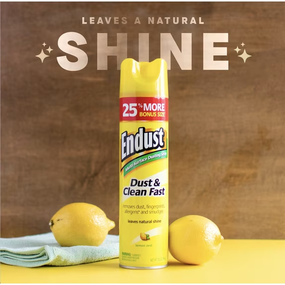 Endust® Multi-Surface Dusting and Cleaning Spray, Lemon Zest, Aerosol, 12.5 oz. gallery