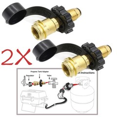 Propane Tank Adapter Universal Converts POL to QCC1/Type 1 Hose Valve Regulators