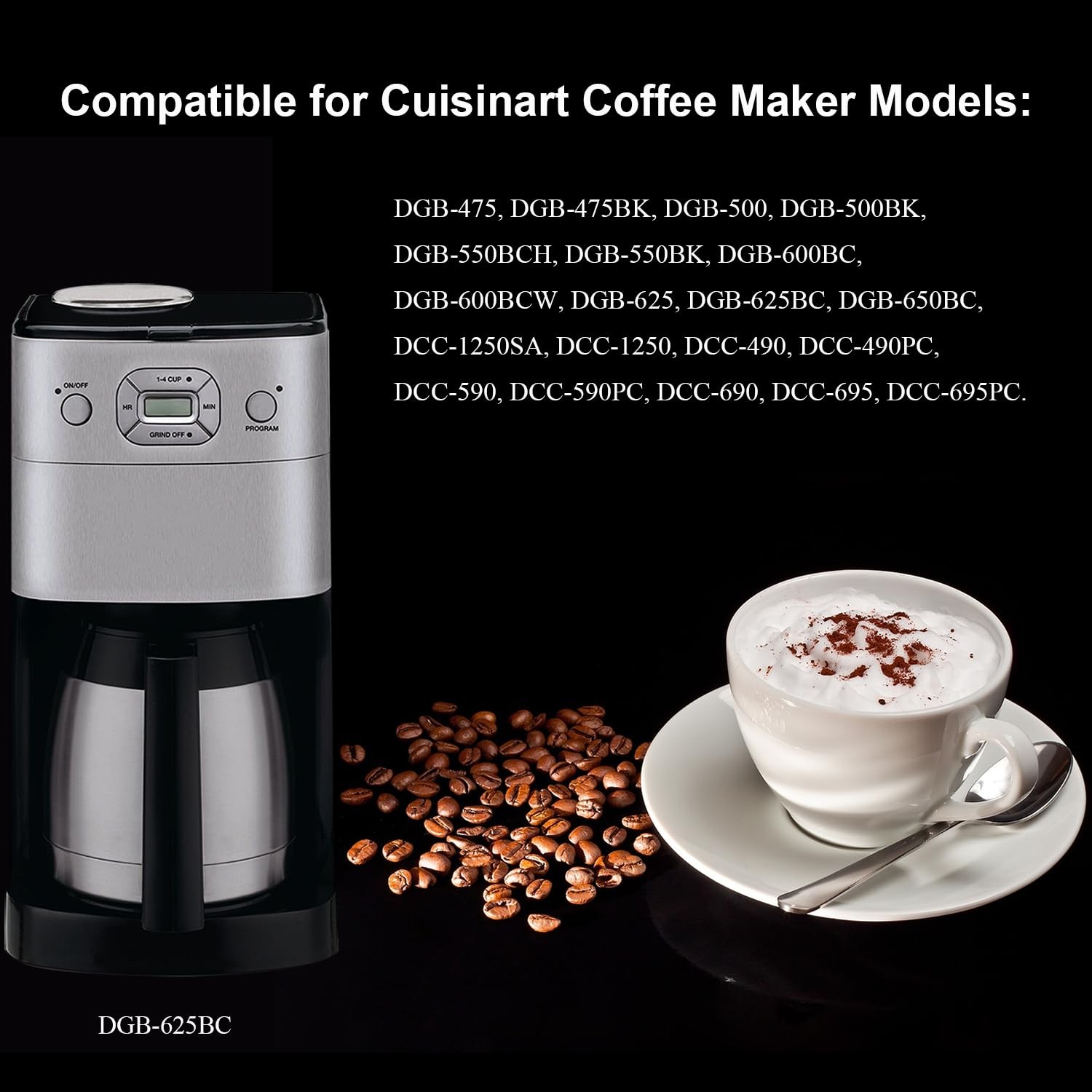 DGB500GLID Grinder Assembly Lid for Cuisinart Coffee Maker Models DGB475, DGB... gallery